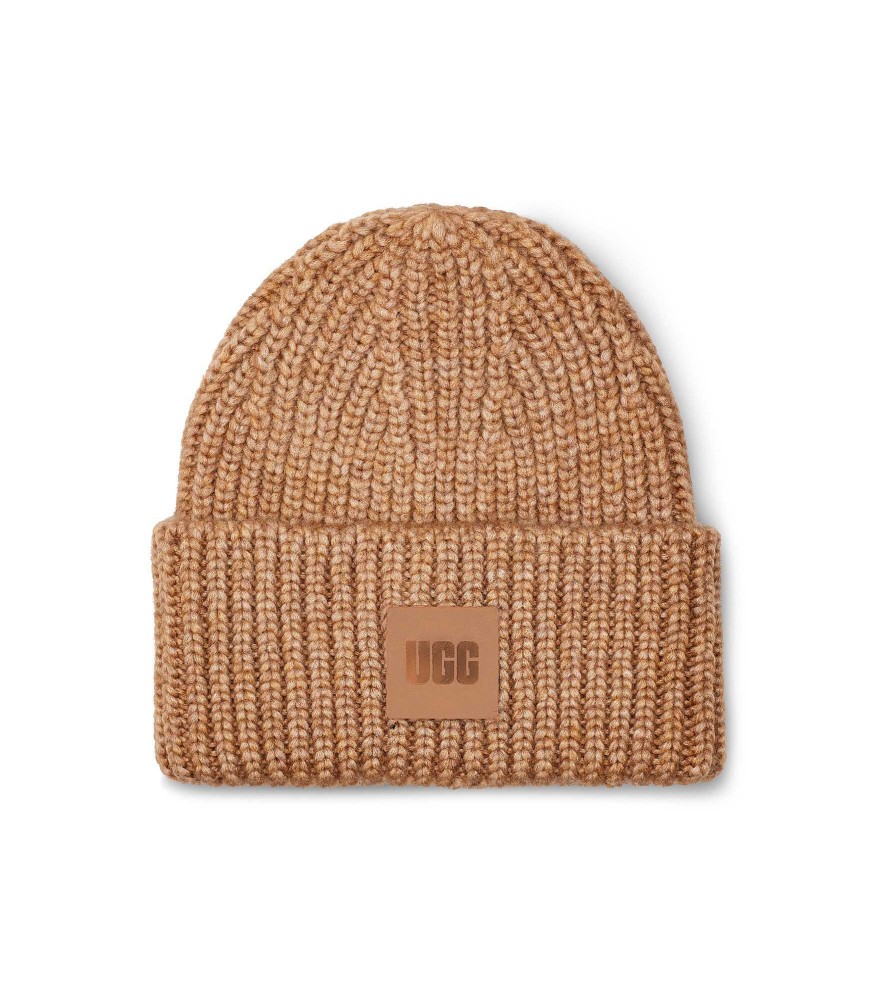 Naiset UGG Asusteet | Paksu Rib Beanie Kameli