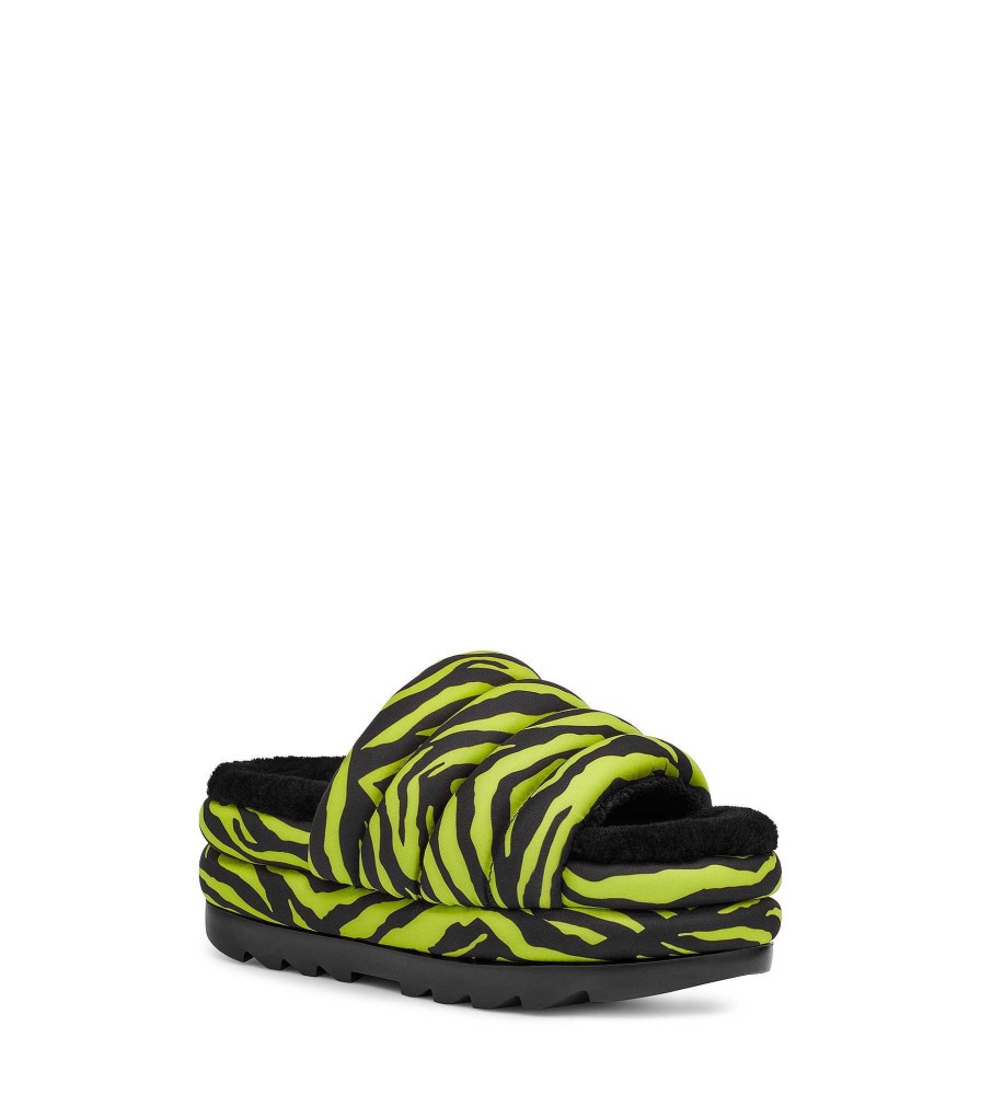 Naiset UGG Sandaalit ja liukumäet | Maxi Slide Tiger Print Key Lime