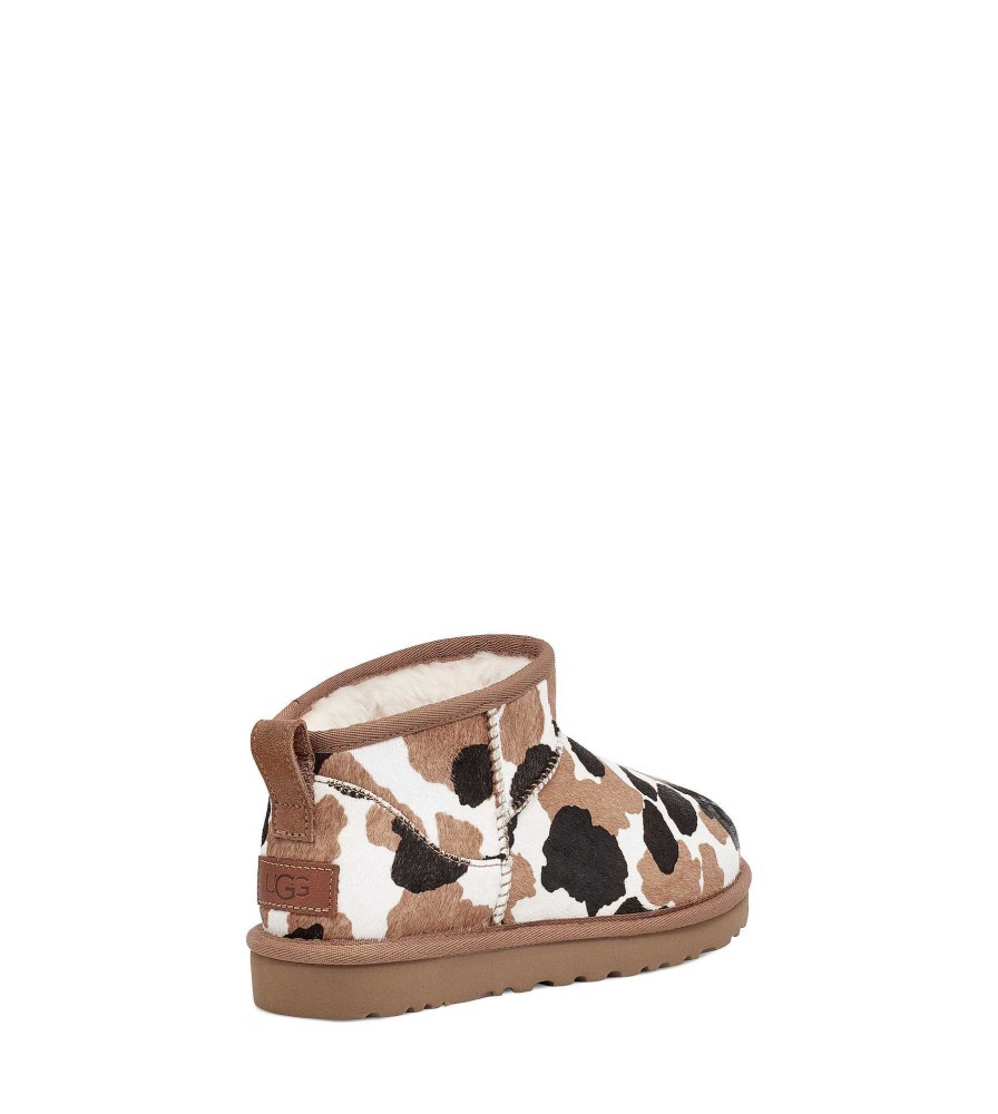 Naiset UGG Klassiset saappaat | Klassinen Ultra Mini Cow Print Kastanja