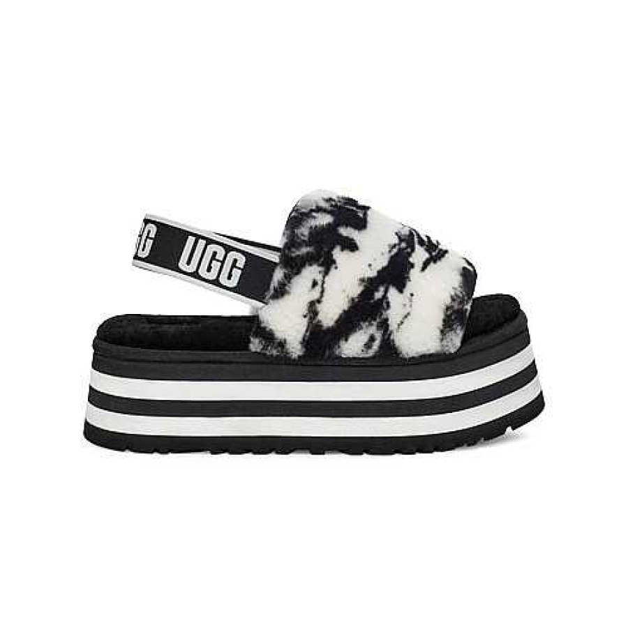 Naiset UGG Tohvelit | Disco Marble Slide, Ugg Musta