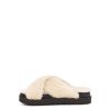 Naiset UGG Tohvelit | Fuzz Sugar Cross Slide Luonnollinen / musta