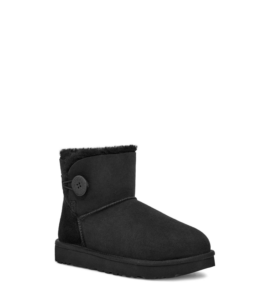 Naiset UGG Klassiset saappaat | Mini Bailey Button Ii, Ugg Musta