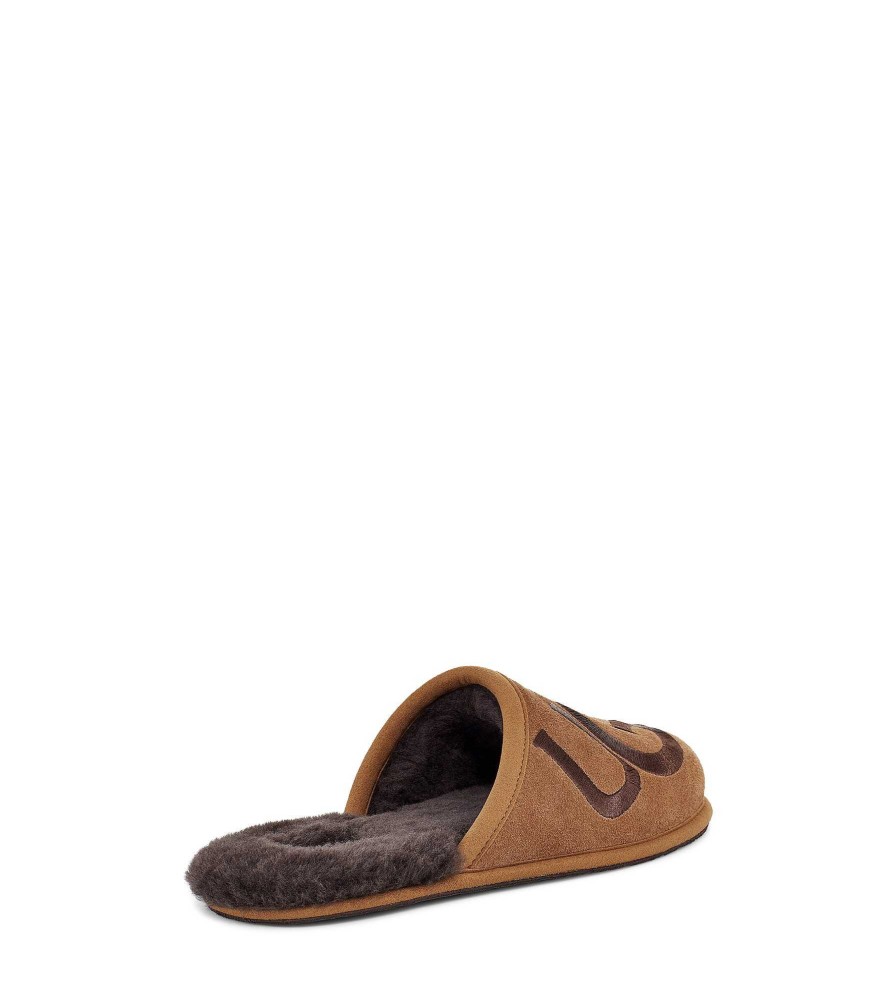 Miehet UGG Tohvelit | Scuff Logo Kastanja / Espresso