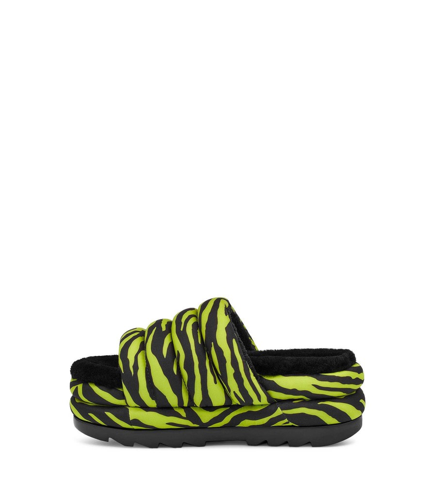 Naiset UGG Sandaalit ja liukumäet | Maxi Slide Tiger Print Key Lime