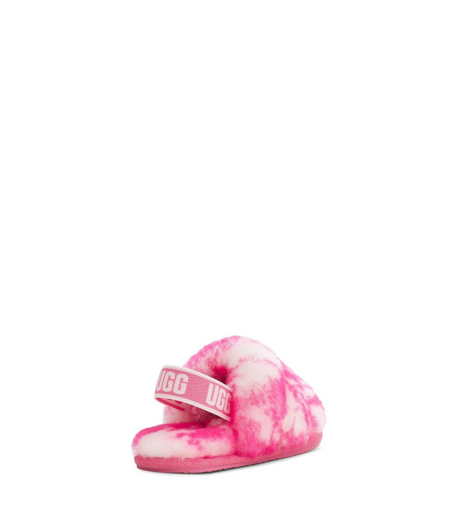 Lapset UGG tossut | Fluff Yeah Slide Marble Pink Rose / Seashell Pink